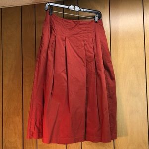 Boden rust skirt size 8 petite with pockets